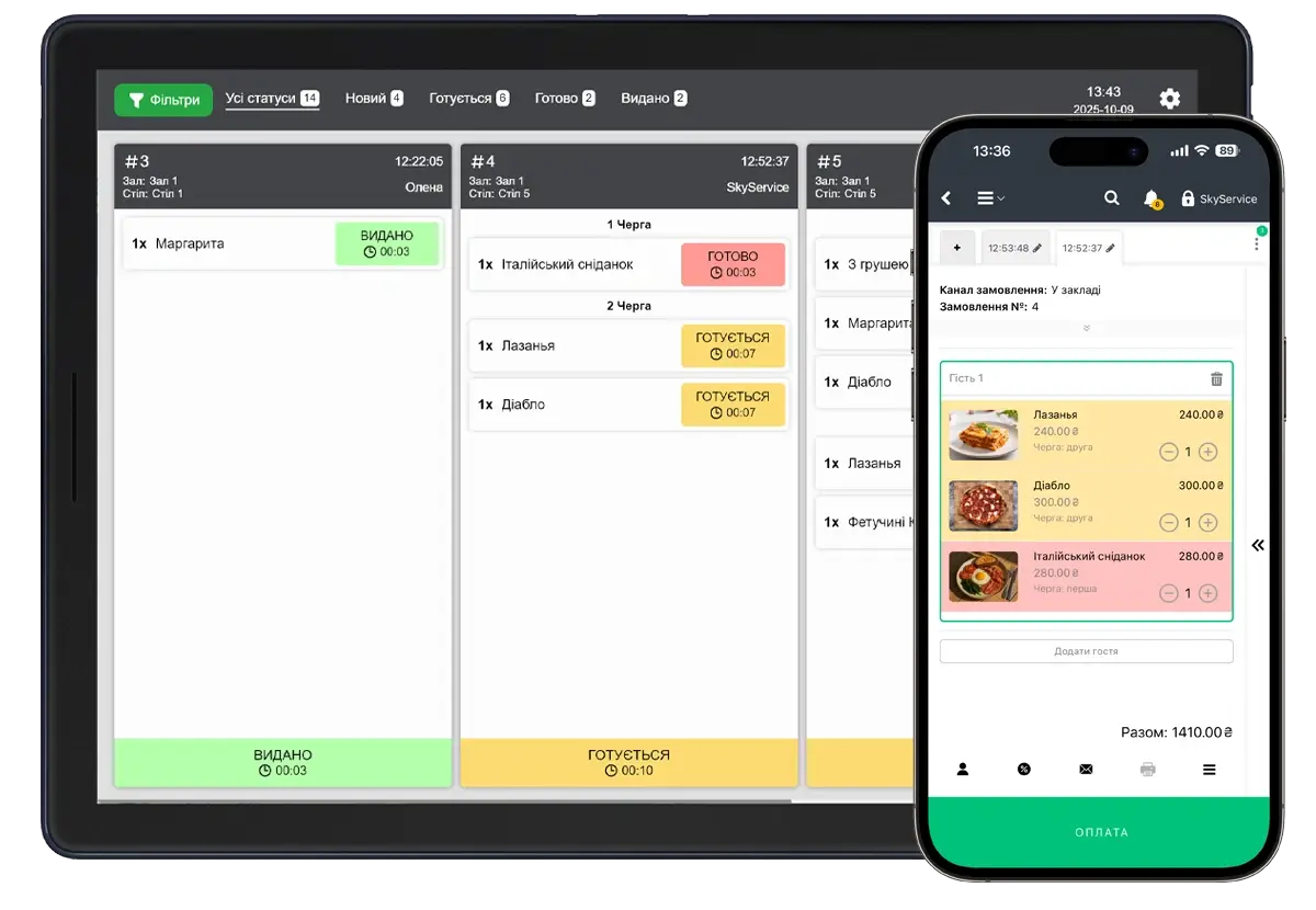 Демонстрація роботи застосунків Pos-термінал та Kitchen Screen Демонстрація роботи застосунків Pos-термінал та Kitchen Screen